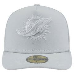 Miami Dolphins New Era Color Pack A-Frame 59FIFTY Fitted Hat Gray