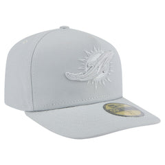 Miami Dolphins New Era Color Pack A-Frame 59FIFTY Fitted Hat Gray