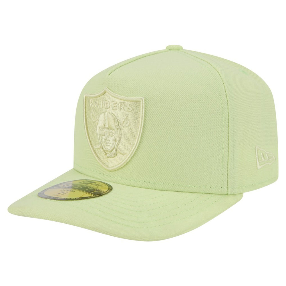 Las Vegas Raiders New Era Color Pack A-Frame 59FIFTY Fitted Hat Light Green