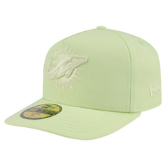 Miami Dolphins New Era Color Pack A-Frame 59FIFTY Fitted Hat Light Green