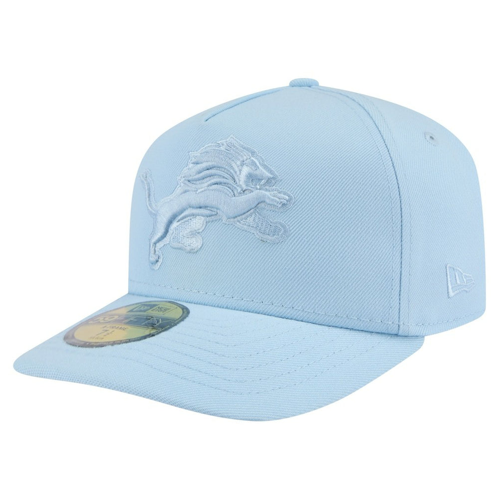 Detroit Lions New Era Color Pack A-Frame 59FIFTY Fitted Hat Light Blue