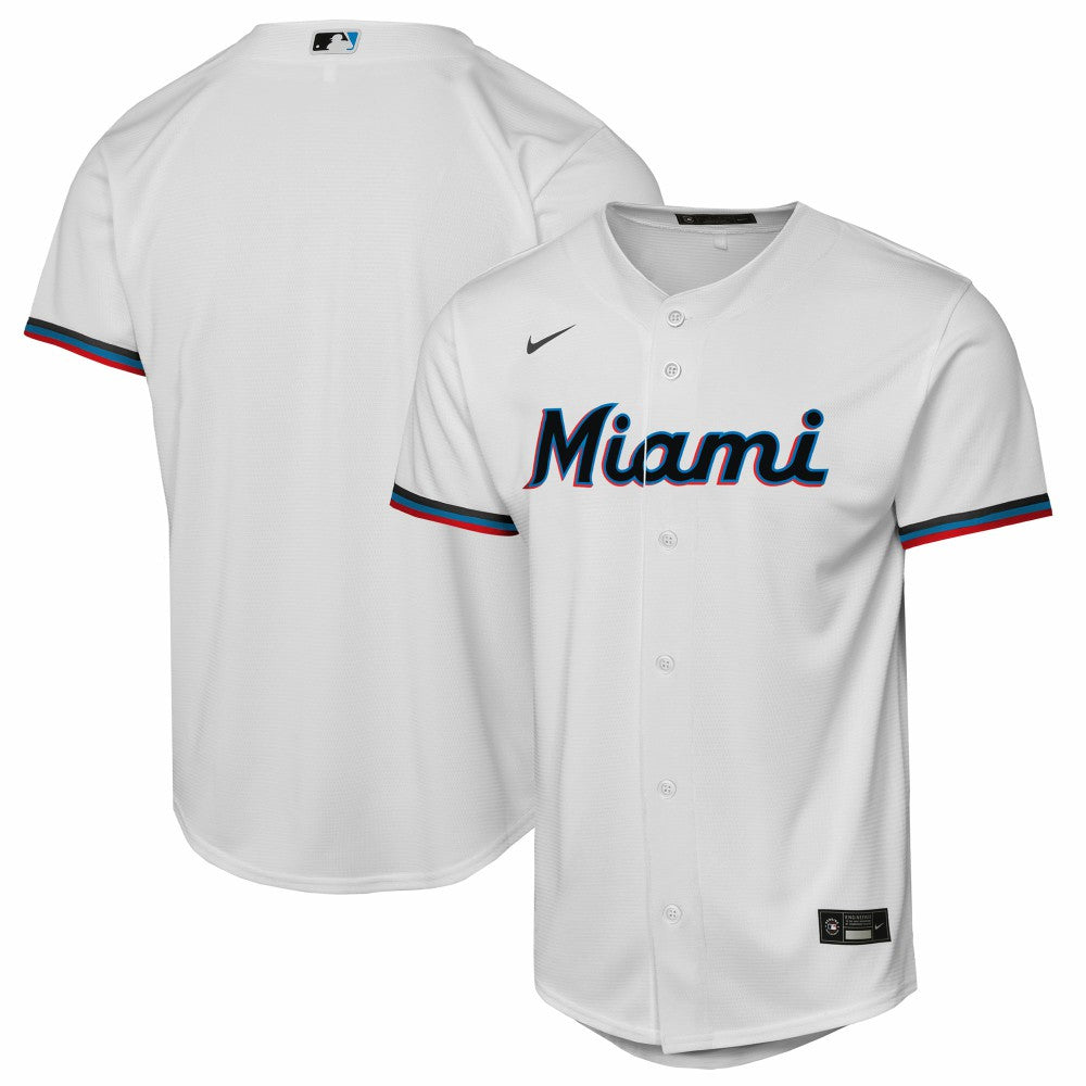 Miami Marlins Nike Youth Home Replica Jersey - White - Nike Online