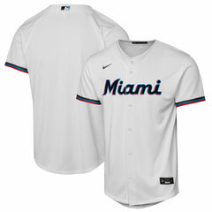 Miami Marlins Nike Youth Home Replica Jersey - White - Nike Online