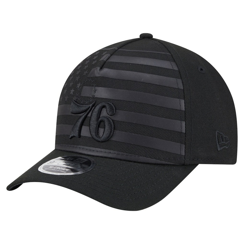 Philadelphia 76ers Game Day Flag A-Frame 9FORTY Adjustable Hat Black | New Era for sale