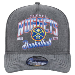 Denver Nuggets Throwback Washed Pre-Curved 9FIFTY Snapback Hat for sale Charcoal | New Era Lifestyle