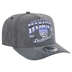 Sacramento Kings Throwback Washed Pre-Curved 9FIFTY Snapback Hat Charcoal | New Era online