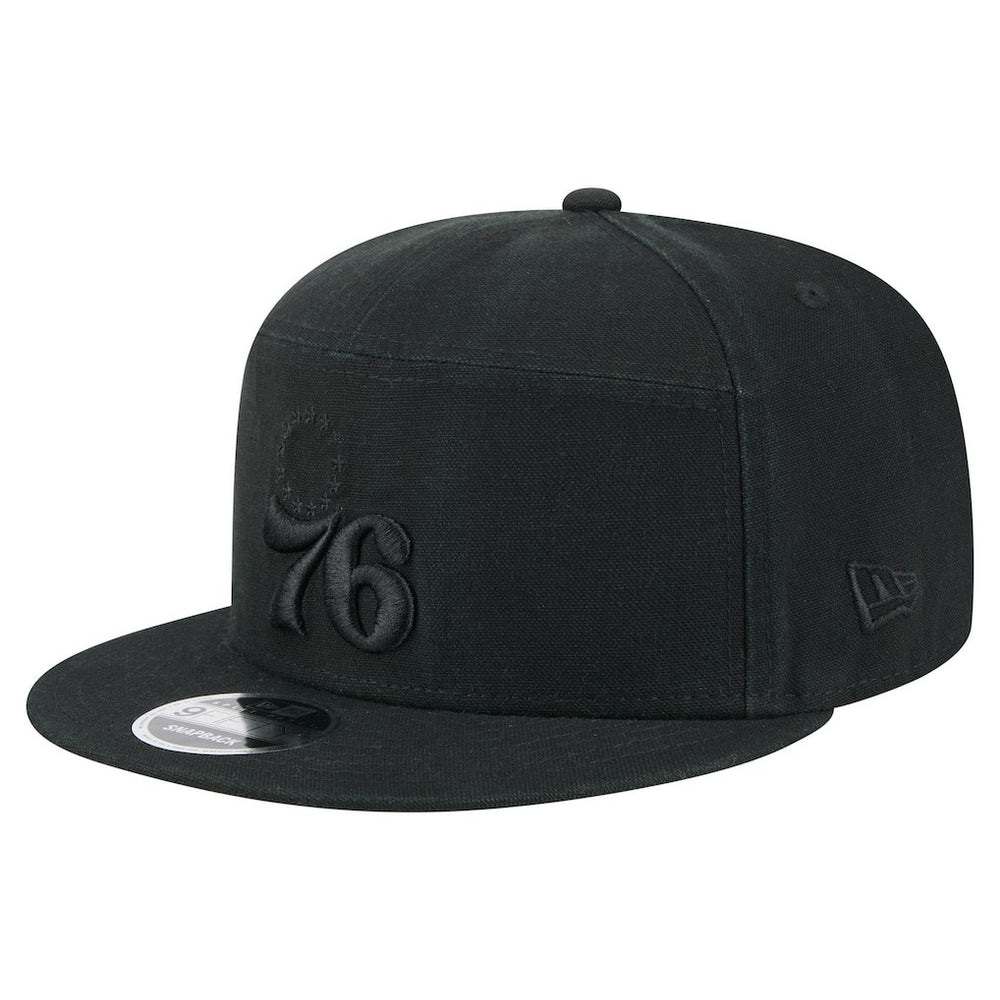 Philadelphia 76ers Adventure Canvas Split Panel 9FIFTY Snapback Hat Black | New Era Near Me