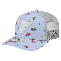 Chicago Bulls Adventure Aloha Pattern 9SEVENTY Stretch-Snap Hat Light Blue/Gray | New Era US