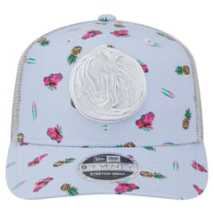 Dallas Mavericks Adventure Aloha Pattern 9SEVENTY Stretch-Snap Hat for sale Light Blue/Gray | New Era Lifestyle