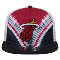Miami Heat Throwback Dye Golfer Snapback Hat Black/Red | New Era online