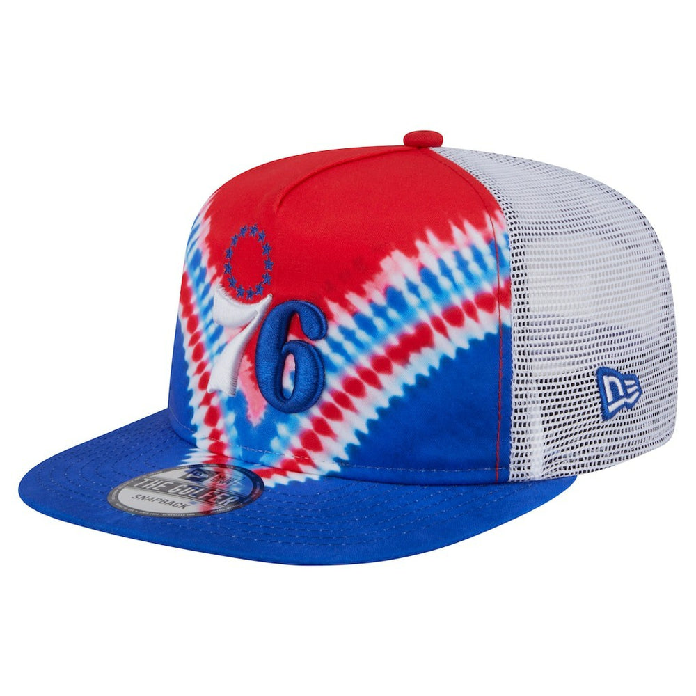 Philadelphia 76ers Throwback Dye Golfer Snapback Hat Royal/Red | New Era Lifestyle