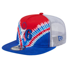 Philadelphia 76ers Throwback Dye Golfer Snapback Hat Royal/Red | New Era Lifestyle