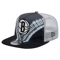 Brooklyn Nets Throwback Dye Golfer Snapback Hat Black/Gray | New Era Near Me