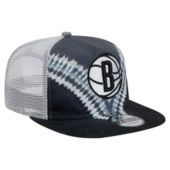 Brooklyn Nets Throwback Dye Golfer Snapback Hat Black/Gray | New Era Near Me