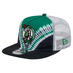 Boston Celtics Throwback Dye Golfer Snapback Hat Black/Kelly Green | New Era outlet