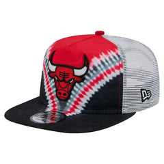 Chicago Bulls Throwback Dye Golfer Snapback Hat Black/Red | New Era for sale
