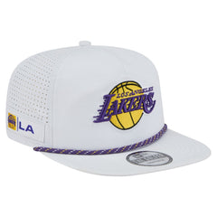 Los Angeles Lakers Performance Rope Golfer Adjustable Hat White | New Era for sale