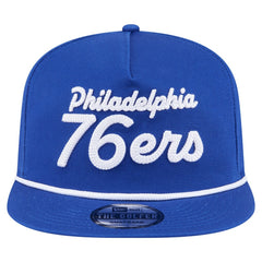 Philadelphia 76ers Team Text Golfer Snapback Hat Royal | New Era online