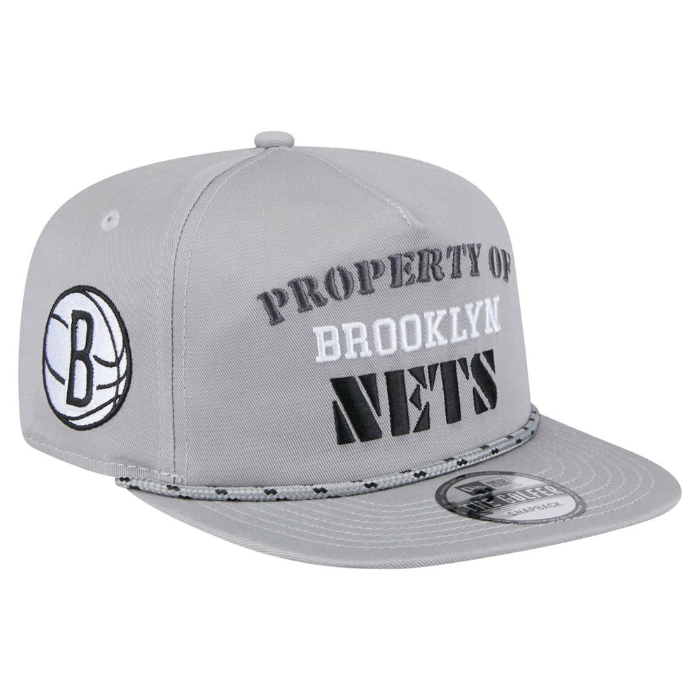 Brooklyn Nets Throwback Property Of Golfer Snapback Hat Gray | New Era Near Me