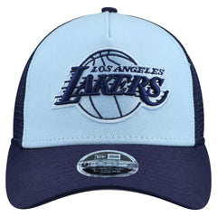 Los Angeles Lakers Youth Colorpack 9FORTY A-Frame Trucker Adjustable Hat Light Blue | New Era US