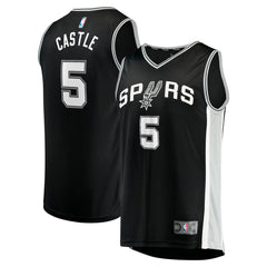Stephon Castle San Antonio Spurs 2024 NBA Draft Fast Break Player Jersey Icon Edition Black | Fanatics Lifestyle