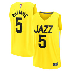 Cody Williams Utah Jazz Youth 2024 NBA Draft Fast Break Player Jersey Icon Edition Yellow | Fanatics Near Me