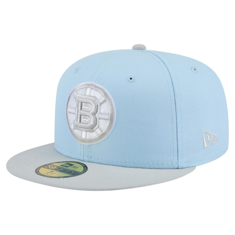 Boston Bruins New Era Color Pack Two-Tone 59FIFTY Fitted Hat - Light Blue/Gray - NHL 201912237