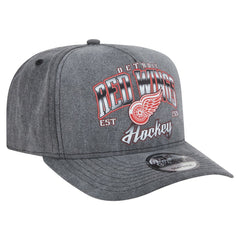 Detroit Red Wings New Era Throwback Washed A-Frame Pre-Curved 9FIFTY Snapback Hat - Charcoal - NHL 201912296