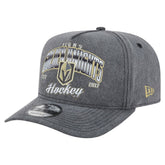 Vegas Golden Knights New Era Throwback Washed A-Frame Pre-Curved 9FIFTY Snapback Hat - Charcoal - NHL 201912309