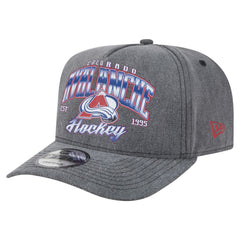 Colorado Avalanche New Era Throwback Washed A-Frame Pre-Curved 9FIFTY Snapback Hat - Charcoal - NHL 201912317