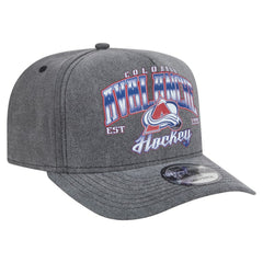 Colorado Avalanche New Era Throwback Washed A-Frame Pre-Curved 9FIFTY Snapback Hat - Charcoal - NHL 201912317