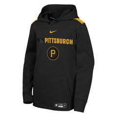 Pittsburgh Pirates Nike Youth City Connect Authentic Collection Performance Pullover Hoodie - Black - Nike Discount
