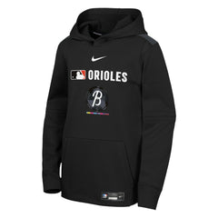 Baltimore Orioles Nike Youth City Connect Authentic Collection Performance Pullover Hoodie - Black - Nike Online