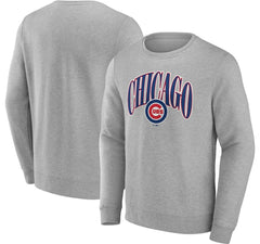Chicago Cubs Arch Pullover Sweatshirt - Gray - MLB Lifestyle
