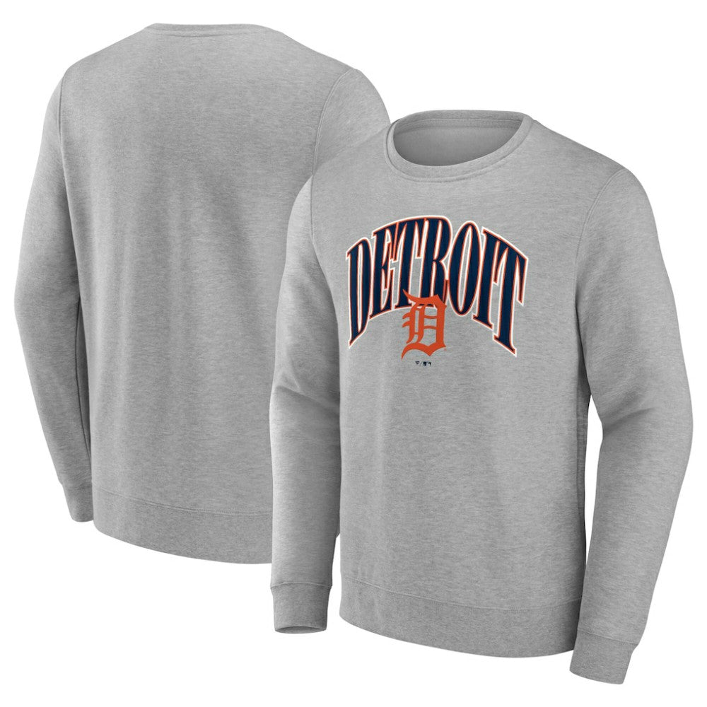 Detroit Tigers Arch Pullover Sweatshirt - Gray - MLB Online