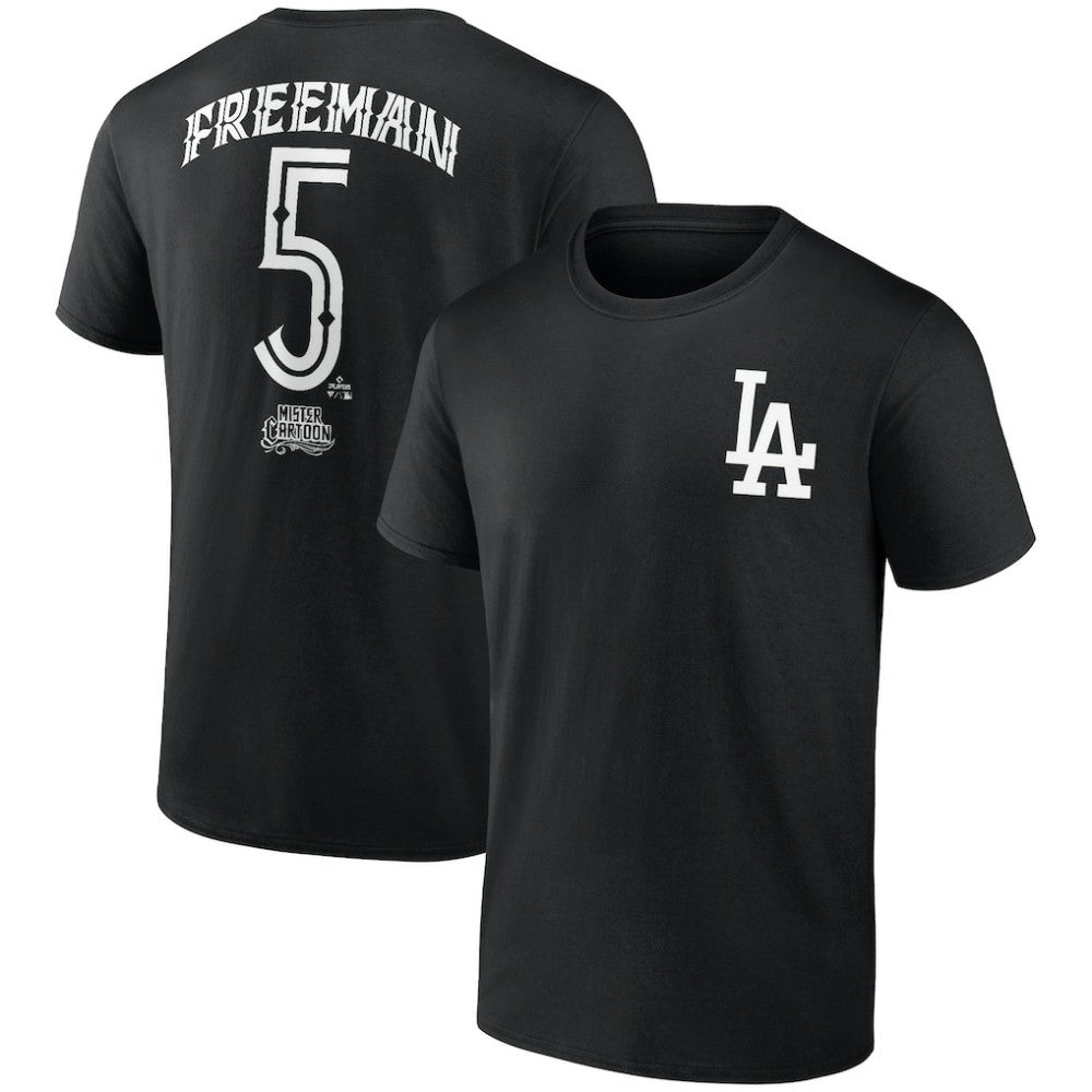 Freddie Freeman Los Angeles Dodgers Mister Cartoon Name & Number T-Shirt - Black - MLB Online