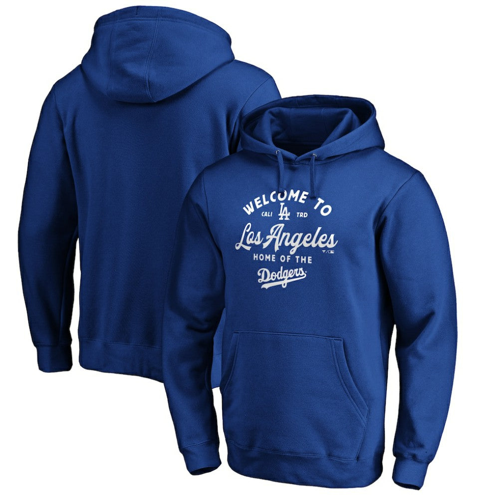 Los Angeles Dodgers Hometown Collection Long Ball Pullover Hoodie - Royal - MLB Sale
