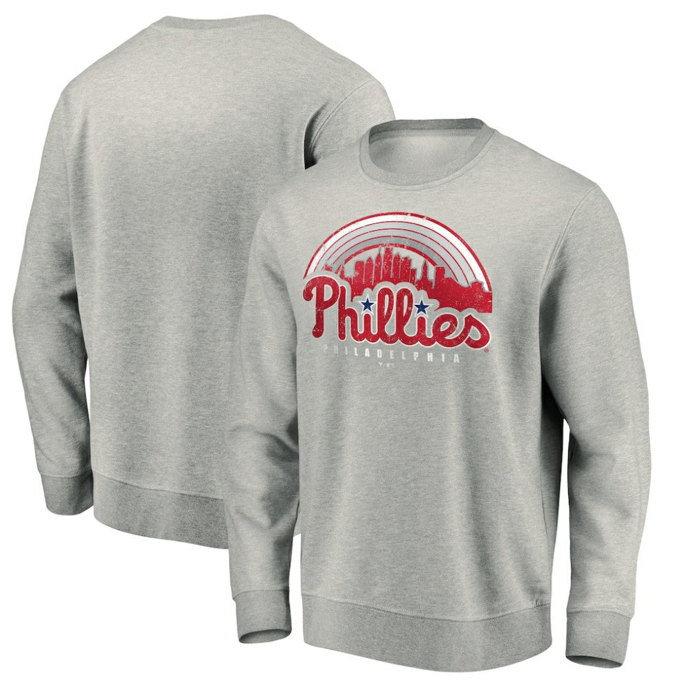 Philadelphia Phillies Heater Pullover Sweatshirt - Gray - MLB Lifestyle