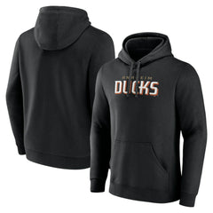 Anaheim Ducks Fanatics Wordmark Logo Fleece Pullover Hoodie - Black - NHL 201915604