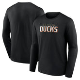 Anaheim Ducks Fanatics Wordmark Logo Long Sleeve T-Shirt - Black - NHL 201915610