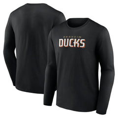 Anaheim Ducks Fanatics Wordmark Logo Long Sleeve T-Shirt - Black - NHL 201915610