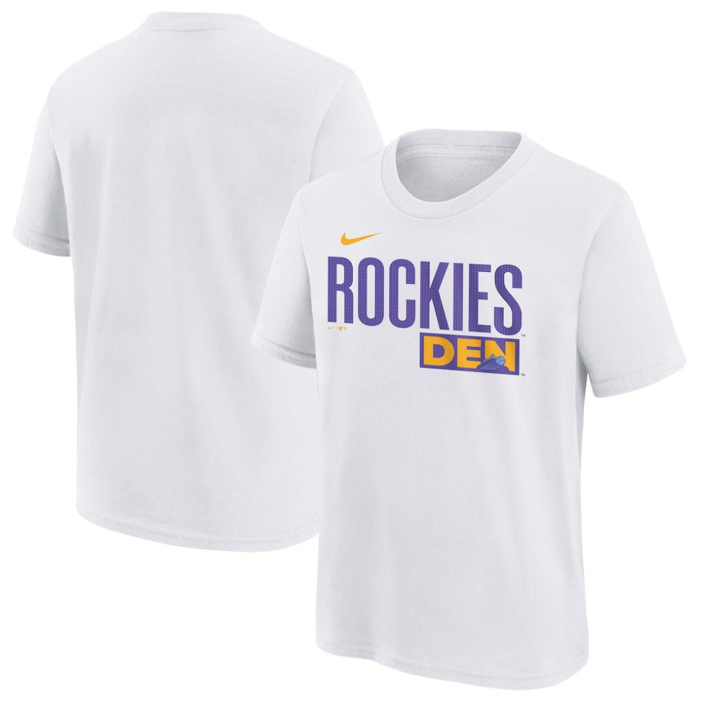 Colorado Rockies Nike Youth 2025 City Connect Wordmark T-Shirt - White - Nike Online