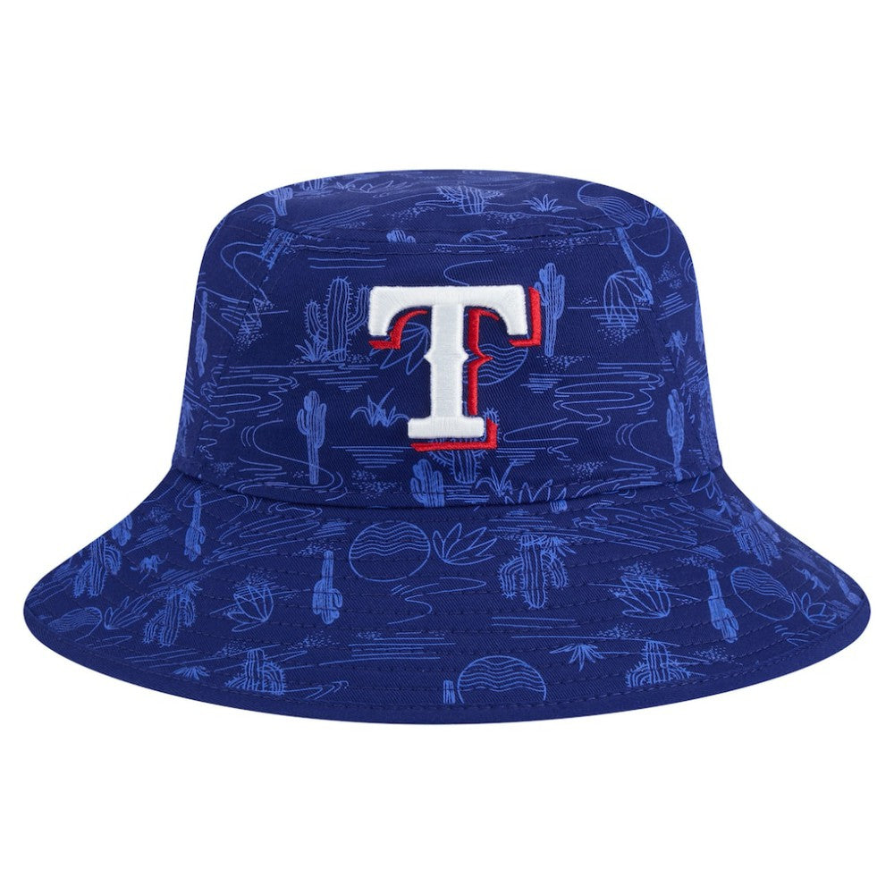 Texas Rangers New Era 2025 Spring Training All Over Print Bucket Hat - Dark Blue - New Era Online