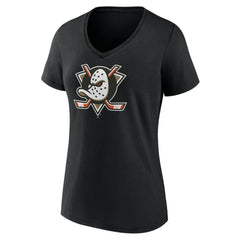 Anaheim Ducks Women's Primary Logo V-Neck T-Shirt – Black - NHL 201921984