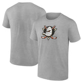 Anaheim Ducks Primary Logo T-Shirt - Heather Gray - NHL 201922062