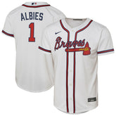 Ozzie Albies Atlanta Braves Nike Youth Home Replica Player Jersey - White - Nike on Sale