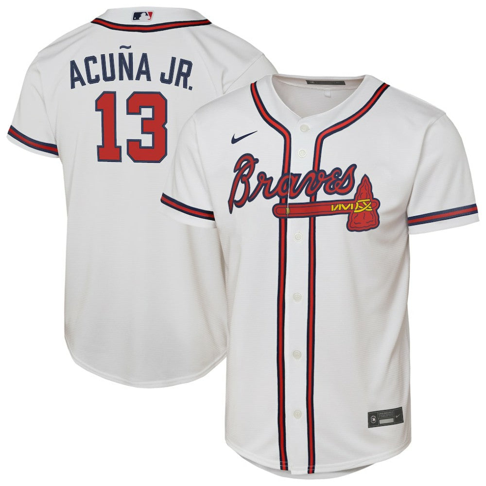 Ronald Acuna Jr. Atlanta Braves Nike Youth Home Replica Player Jersey - White - Nike Discount