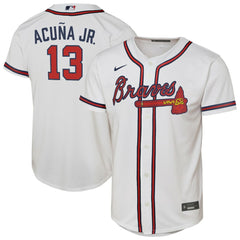 Ronald Acuna Jr. Atlanta Braves Nike Youth Home Replica Player Jersey - White - Nike Discount