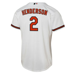 Gunnar Henderson Baltimore Orioles Nike Youth Home Replica Player Jersey - White - Nike Sale
