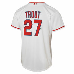 Mike Trout Los Angeles Angels Nike Youth Home Replica Player Jersey - White - Nike Online